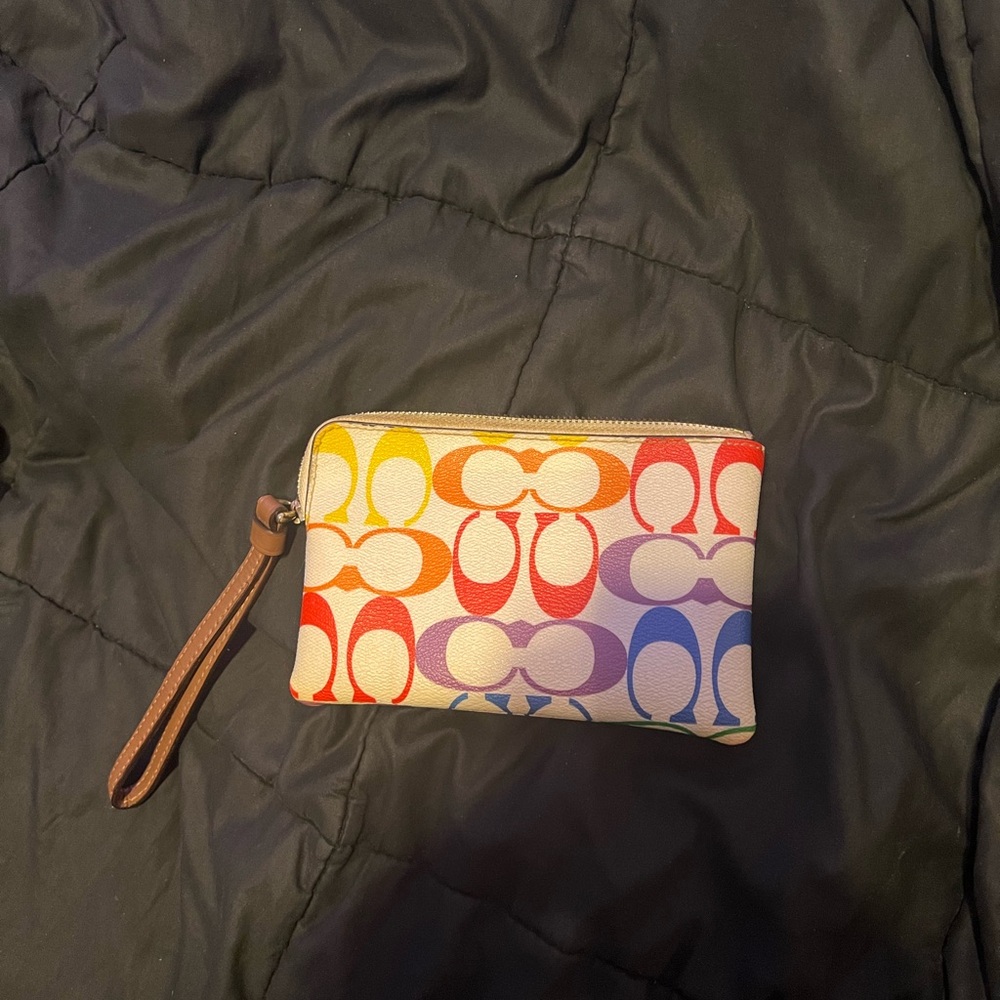Colorful limited edition Coach Wristlet
